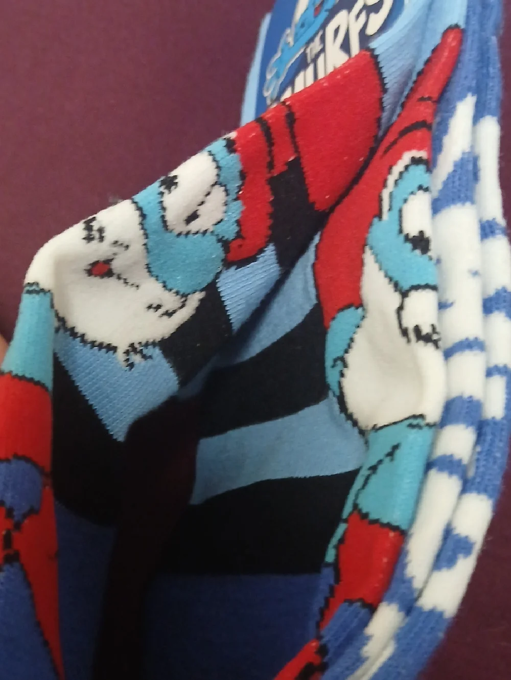 THE SMURFS MENS SOCKS NWT 2 PAIR TOTAL